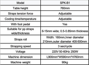 Machine d'emballage automatique SPK-B1 avec moteur hydraulique et pompe PLC pour sangles PP, idéale pour l'emballage de cartons et de bois - Product Image 6