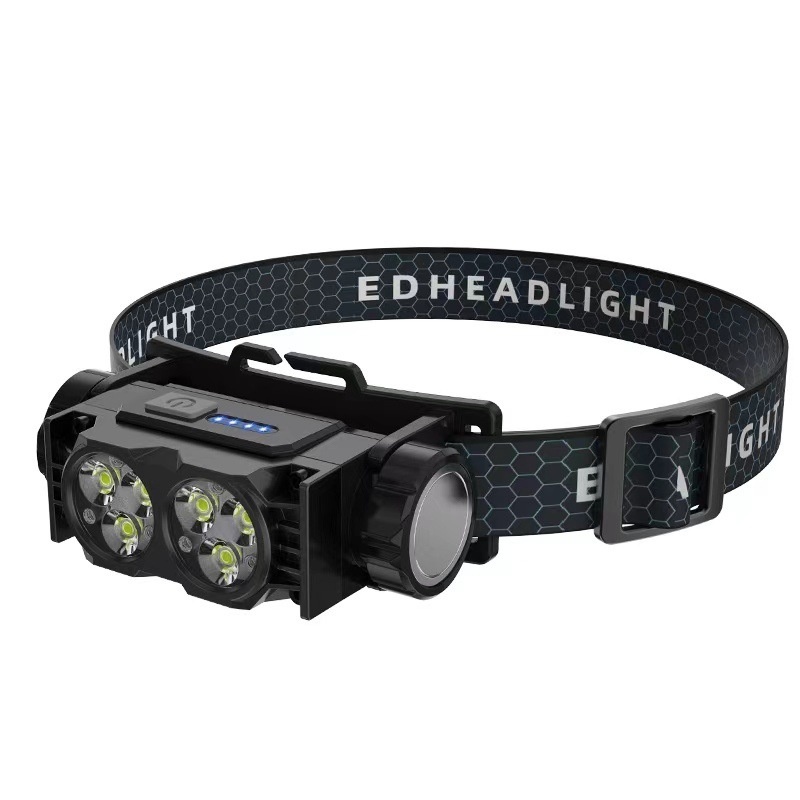 New Rechargeable LED Headlamp for Outdoor Night Fishing Mining USB TYPE-C Charging Strong Work Light Magnetic Repair Features