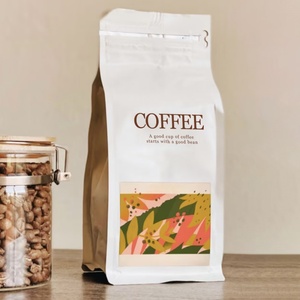 Bolsas de Café Personalizadas de Plástico Resistente con Fondo Plano Negro, Tamaño Personalizado, con Bolsas con Válvula y Cierre Hermético - Product Image 4