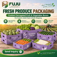 Boîtes rigides ondulées personnalisables haut de gamme, écologiques et robustes FUJU pour l'agriculture, les fruits et les légumes