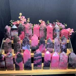 Hot Selling Nature Crystal Pink Tourmaline Point Healing Pink Crystal Quartz Points For Sell