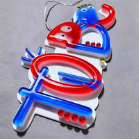 Décoration murale illuminée de lettres LED en acrylique 3D personnalisées pour boutiques, lieux de fête, studios d'art et devantures de magasins