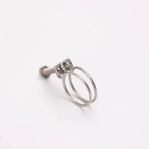Collier de serrage <span class=keywords><strong>double</strong></span> fil en acier inoxydable 304 poli, réglable, capacité de charge 1000 kg, pour tuyaux d'eau, de gaz et de caoutchouc - Product Image 6