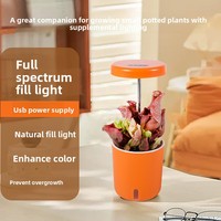 Nouvelle lampe de culture LED Angel Ring pour plantes, en PVC, avec système d'auto-arrosage, cuve hydroponique, spectre complet, fonction de circulation et minuterie, Ra95 2900 5W