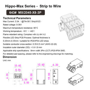 IP20 IP54 IP65 3pin светодиодные полосы световые разъемы para tiras светодиодные разъемы для 3Pin 8 мм настраиваемые белые светодиодные ленты - Product Image 5