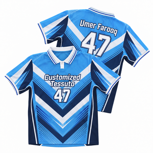 Camiseta de Fútbol Polo Personalizada TESSUTO para Hombre, Impresión Digital, Transpirable, 100% Poliéster, Diseño Chevron, Camiseta Deportiva de Verano - Product Image 1