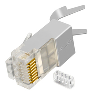 Connecteurs RJ45 blindés en cuivre de haute qualité avec barre de chargement UTP FTP 8P8C mâle – Vente directe usine
