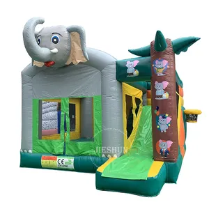 Outdoor commercial grade elephant carton Inflatable bouncer inflatable elephant bouncy castle with slide for kids