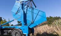 Conteneur à déchets en acier industriel Q235 à prix avantageux, capacité de 3000-5000 kg, pour la gestion des déchets de construction et des ferrailles