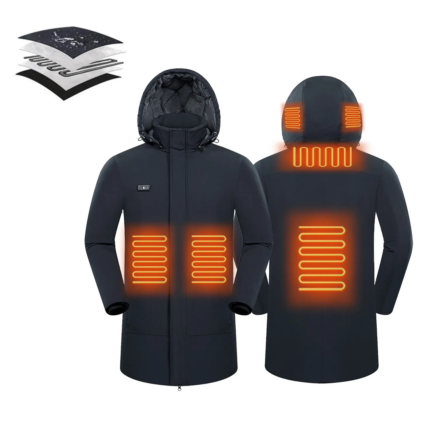 Özel logolu Usb C elektrikli polar Hoodie battaniye tulum ceket Mans kendini isıtma taktik ceket giyim doudoune chauffant