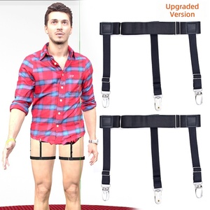 Ceintures de jarretière personnalisées BDSM style western, motif rayé noir et blanc, en PU élastique, pour hommes, antidérapantes, en promotion - Product Image 3