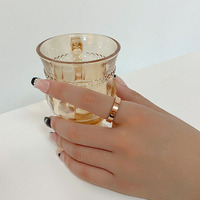 G2191 Anillos De Acero Inoxidable 18K Plaqué or Bijoux Anneaux de mariage Bague en titane en acier inoxydable pour couple
