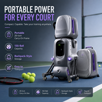 Robot d'entraînement de tennis intelligent avec suivi visuel et grand panier de récupération de balles pour machine à balles de tennis IA - Vente en gros