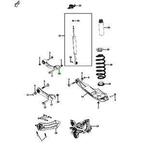 แกนผูกสายพาน 68207620AA สำหรับรถจี๊ปเชอโรกี ไครสเลอร์ 200 ปี 2014-2023 ระบบกันสะเทือนแบบแมคเฟอร์สัน - Product Image 4