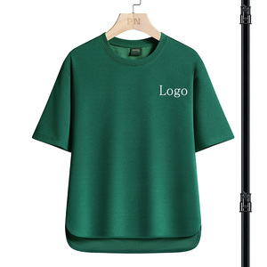 T-shirt noir surdimensionné personnalisé en gros, T-shirt pour homme de poids lourd, T-shirt à impression gonflée de poids lourd - Product Image 3