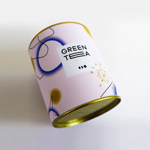 Emballage en tube de papier cylindrique biodégradable, écologique et recyclable avec marquage à chaud et gaufrage pour le thé/le café - Product Image 4