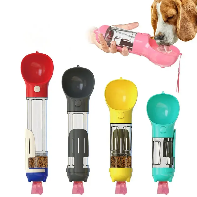 Portable bouteille d'eau voyage buveur pour animaux de compagnie étanche chien bol alimentaire conteneurs chien accessoires pour chiens chiot bouteille à boire