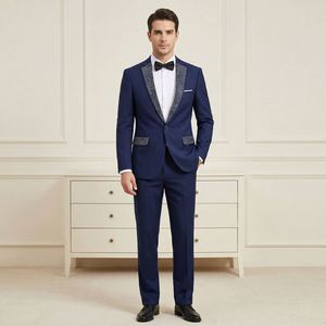 Costume trois pièces classique noir pour homme, taille S-6XL, pour mariage et soirée, veste, pantalon et gilet, coupe ajustée, grande taille - Product Image 4