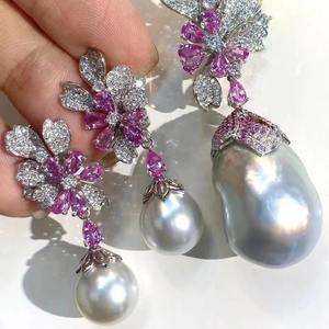 ต่างหูเงินแท้ S925 ประดับมุกธรรมชาติ ดีไซน์หรูหราจาก Zhuji Manufacturer เหมาะสำหรับใช้ส่วนตัวหรือเป็นของขวัญ - Product Image 2