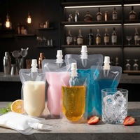 Pochette Doypack en plastique transparente de haute qualité avec bec verseur pour emballage de liquides (jus, détergent, boissons) – Sachet autoportant