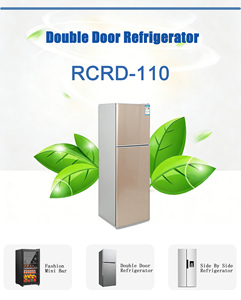 Réfrigérateur à congélateur supérieur RONCHI 110L, réfrigérateur intelligent pour la maison, double porte, combiné, réfrigérateur <span class=keywords><strong>encastrable</strong></span> / congélateur ménager - Product Image 4