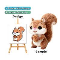 Peluches renard personnalisées haut de gamme, taille sur mesure, super douces, rembourrage en coton PP, brodées, jouets en peluche personnalisés unisexes, anti-stress