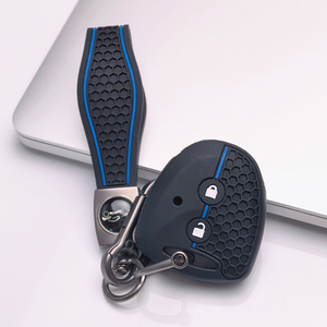 Funda para Llave de Toyota Hilux <span class=keywords><strong>Vigo</strong></span> Yaris Corolla Rav4 Vitz Echo Old 2 con Llavero, Antirrayaduras, Antigolpes, Agarre Suave, Cubierta Antipolvo - Product Image 6