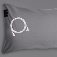Taie d'oreiller de mise à la terre en 95 % coton et 5 % fibres d'argent pour usage domestique et hospitalier