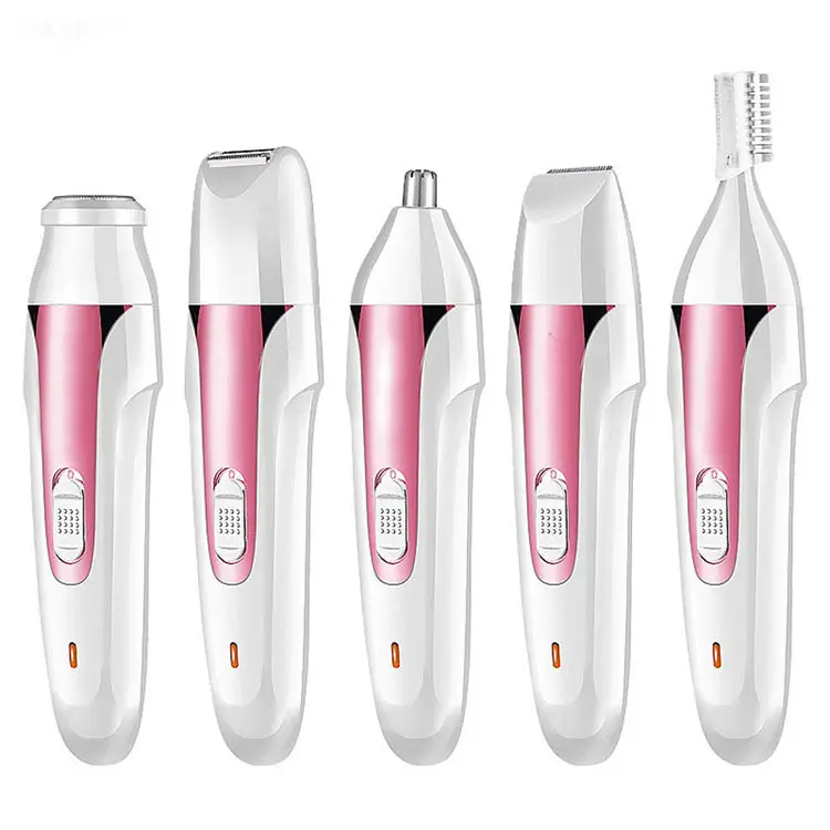 Usb Oplaadbare Multifunctionele Haar Schraper 5 In 1 Ontharing Nat Droog Scheerapparaat Trimmer Voor Facial Wenkbrauw Been Oksel