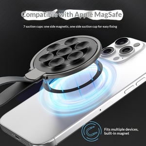 Supporto Magnetico Pieghevole per Telefono con Ventosa in Silicone e Specchio, Portatile e Universale per Bagno, Cucina e Viaggi - Product Image 3