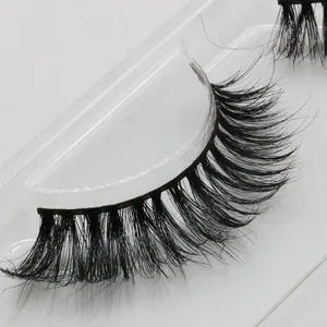 Order products from china Natural long curvy band horse hair lashes private label wispy eyelashes false