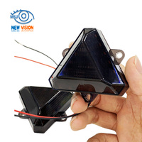 Feu de signalisation universel 12V triangulaire carré à LED pour voiture, rouge, ambre, blanc, haute luminosité, pour pare-chocs arrière, feu stop, marqueur de signalisation