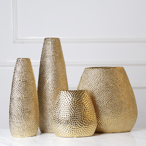 <span class=keywords><strong>Venta</strong></span> al por mayor florero decorativo de cerámica de lujo pintado en oro para el hogar - Product Image 4