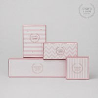 Boîtes rigides personnalisées pour Noël, laminées, pour cosmétiques, boîte vide, emballage, compte à rebours, boîte surprise rose, calendrier de l'avent