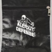 Sac fourre-tout en polypropylène laminé noir résistant, réutilisable, imperméable, avec logo personnalisé
