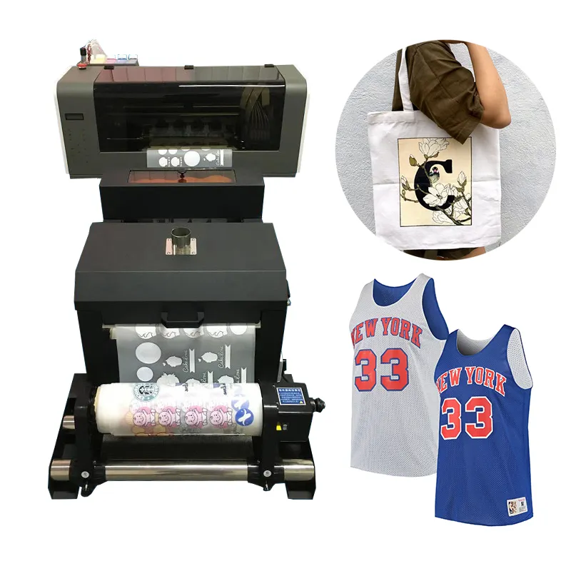 double xp 600 print head A3 DTF printer 30 cm with auto powder shaking heating machine for fabric transfer PET Film Printing