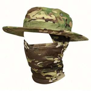 Pasamontañas de una abertura con sombrero pescador plegable de ala ancha ajustable para hombre, ideal para ciclismo y uso diario. - Product Image 1