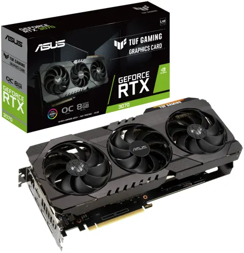 ASUS TUF गेमिंग NVIDIA GeForce RTX 3070 Ti OC संस्करण ग्राफ़िक्स कार्ड (PCIe 4.0, 8GB GDDR6X, HDMI 2.1, डिस्प्लेपोर्ट 1.4a, डुअल बॉल