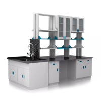 Meubles de laboratoire Cartmay Armoire de table de laboratoire montée au sol en acier avec évier