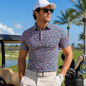 Polo de Golf Personalizado para Hombre, 88% Poliéster, 12% Elastano, Camiseta de Golf de Calidad para Equipo, Transpirable, Polo de Golf de Calidad, Camiseta de Golf para Hombre - Product Image 1