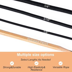Heavy Duty Elastic Bungee Shock Cord 1/8" X 50ft, Polyester Round Stretch Rope for <b>Kayak</b> Tarp Tie Down Camping DIY - Product Image 3