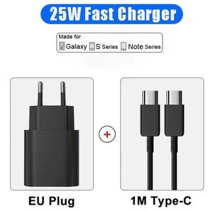 Prise UE 25W charge super rapide adaptateur UE <span class=keywords><strong>chargeur</strong></span> PD câble USB pour <span class=keywords><strong>Samsung</strong></span> <span class=keywords><strong>Galaxy</strong></span> <span class=keywords><strong>A33</strong></span> M53 S20 S21 S22 S23 Note 20 Ultra - Product Image 2