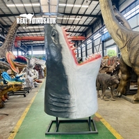 Tête de requin animatronique grandeur nature, animal électrique pour parc à thème