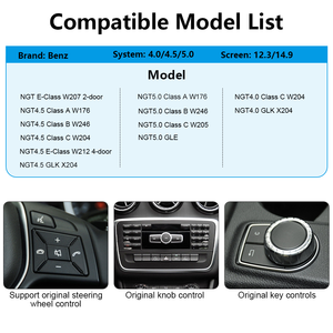 Tela Automotiva Android de 14.9 Polegadas para Mercedes-Benz Classe A NGT4.5 W176 com CarPlay Sem Fio, Android Auto, Bluetooth e Leitor de DVD - Product Image 4