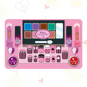 Juego de <span class=keywords><strong>maquillaje</strong></span> Real para niña, <span class=keywords><strong>Set</strong></span> de <span class=keywords><strong>maquillaje</strong></span> lavable para niños, conjunto de belleza cosmética, lápiz labial de sombras de ojos, base líquida, esmalte de uñas - Product Image 3