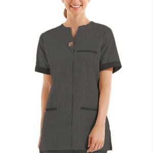 ボタンホテルクリーニングユニフォーム女性用ユニフォームスタッフ作業服ユニフォームハウスキーピング半袖 - Product Image 6