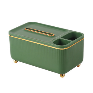 White Multi Functional Tissue <b>Box</b> With Pen Holder For Living Room And Bathroom <b>Storage</b> PP <b>Material</b> - Product Image 5