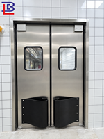 Porte en alliage d'aluminium légère, résistante à la corrosion, certifiée CE, anti-collision, double porte