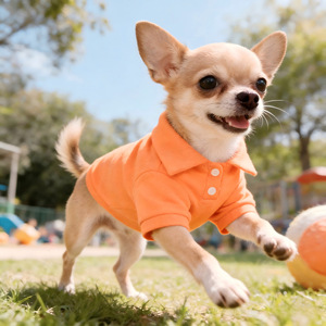 Camiseta Polo Informal para Perros, con Solapa, para Cachorros Pomerania y Chihuahua, de Color Sólido, Transpirable, para Verano - Product Image 2