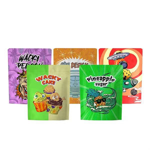 Bolsa de pie personalizada con diseño impreso de 3.5 pulgadas con cierre de seguridad, a prueba de olores, de plástico Mylar para galletas - Product Image 2